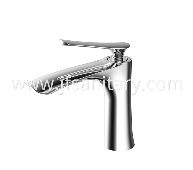 chrome bathroom sink faucet